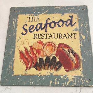 Cute 2 small tin wall decor